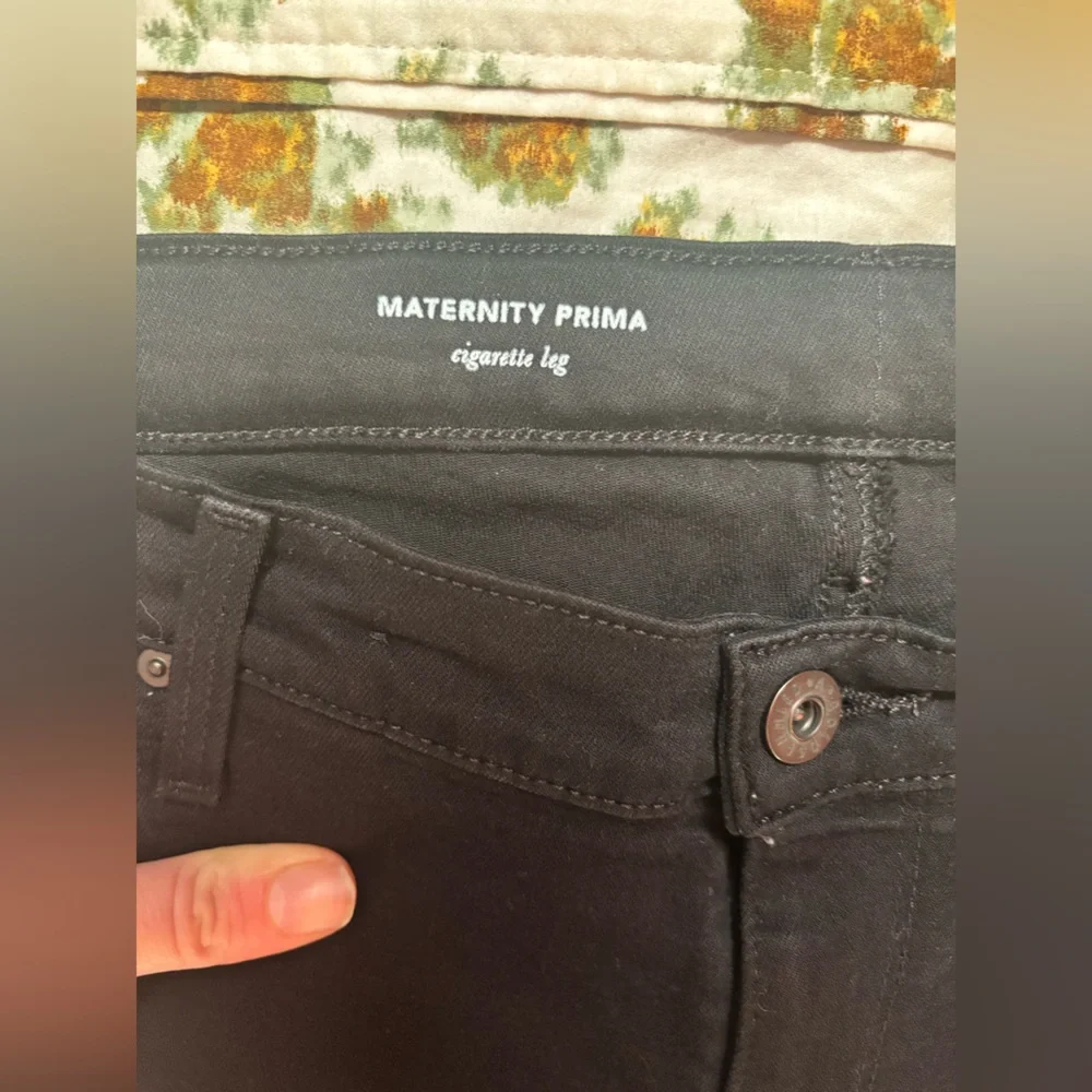 AG Adriano Goldschmied Maternity Prima Cigarette‎ Leg Jeans in Black Size 29